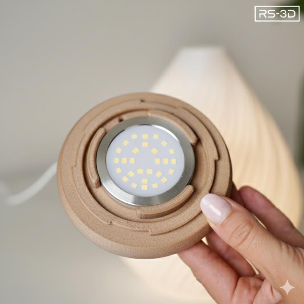 Swirl Table Lamp – view 8, 3D printed by RS-3D