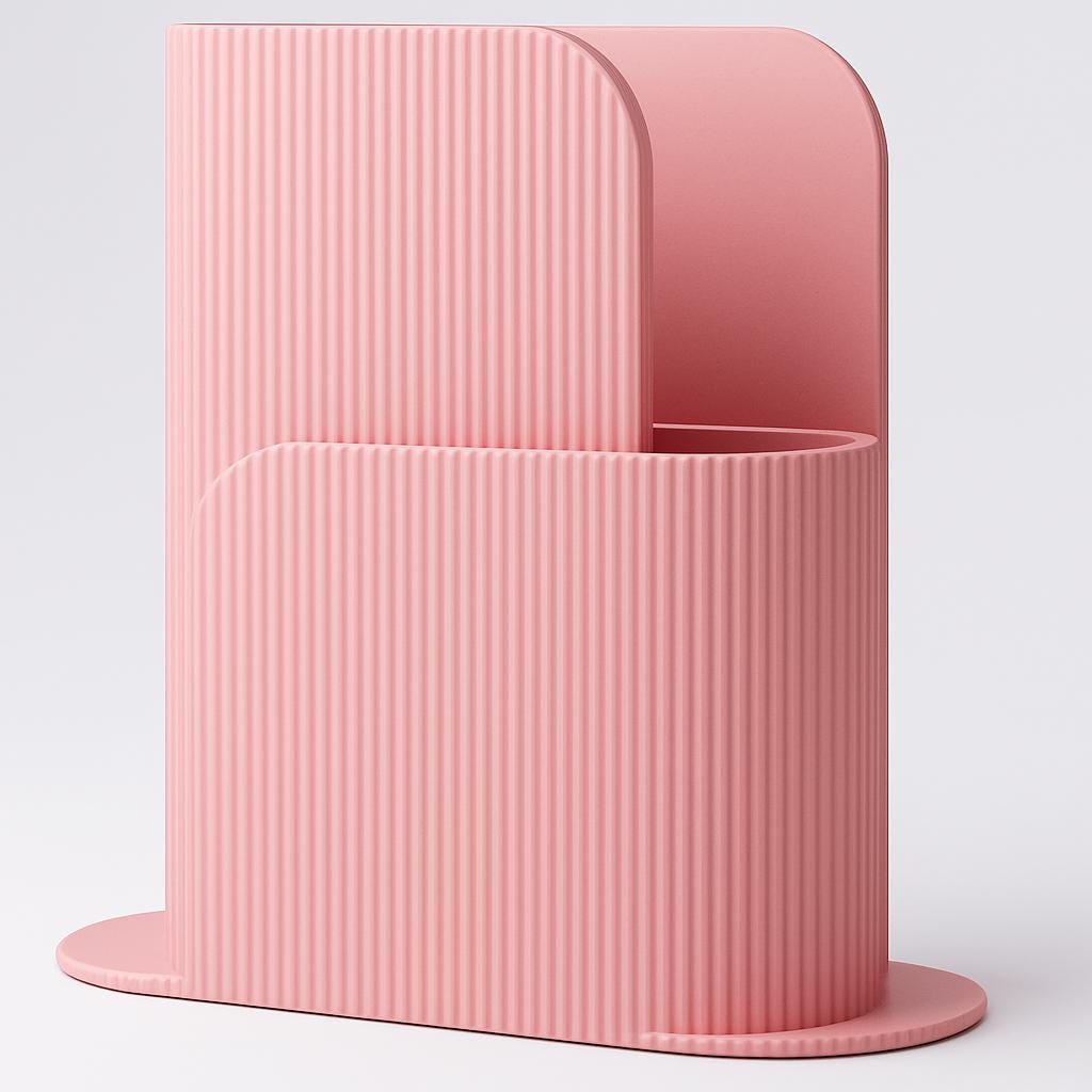 Ribbed File & Notebook Holder – view 4, 3D printed by RS-3D