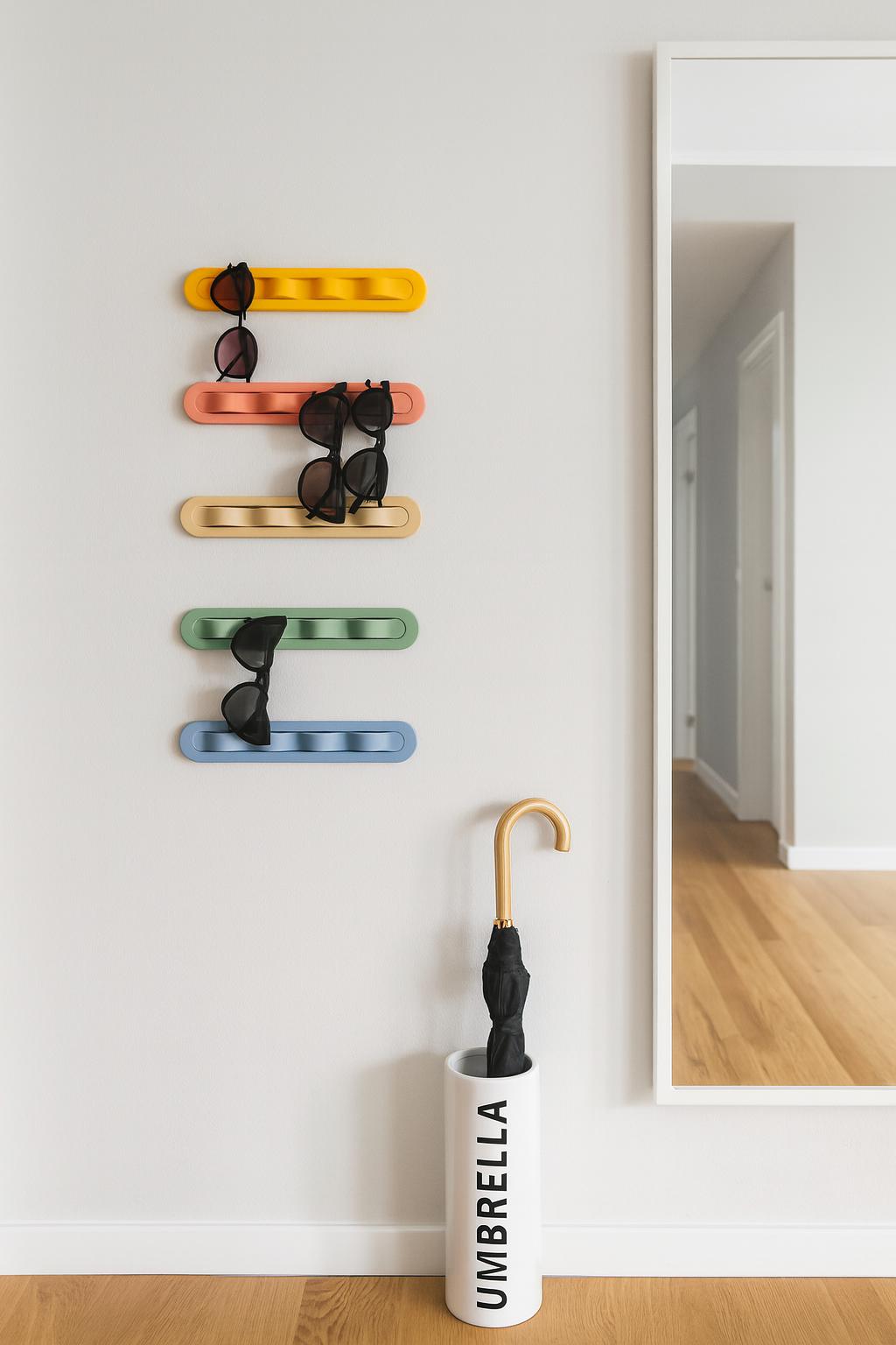 Sunglasses Wall Holder – view 4, 3D printed by RS-3D