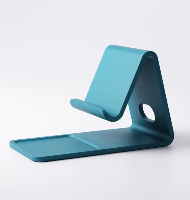 Phone, Earbuds & Keys Desk Organiser – view 7, 3D printed by RS-3D