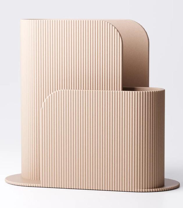 Ribbed File & Notebook Holder – view 8, 3D printed by RS-3D