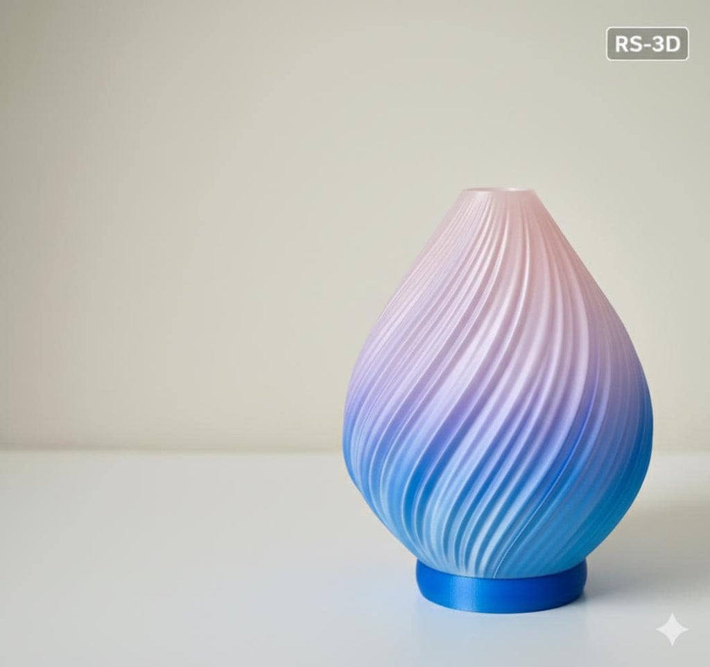 Swirl Table Lamp – view 6, 3D printed by RS-3D