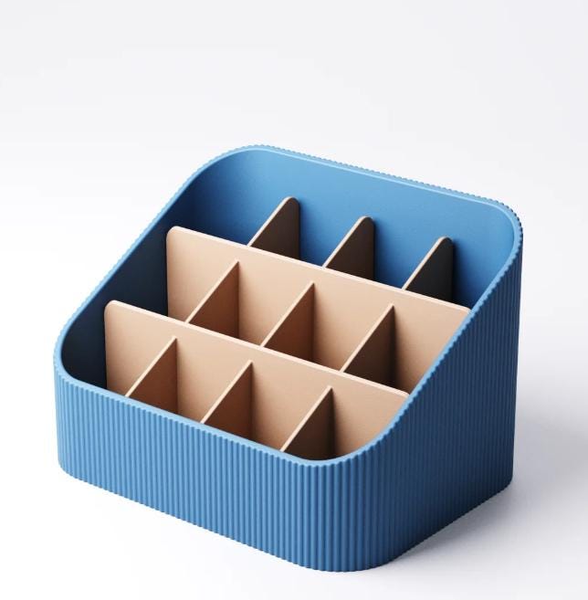 Personalised Desk Organiser – view 7, 3D printed by RS-3D