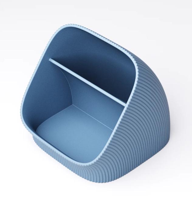 Two-Tier Minimalist Desk Organiser – view 8, 3D printed by RS-3D