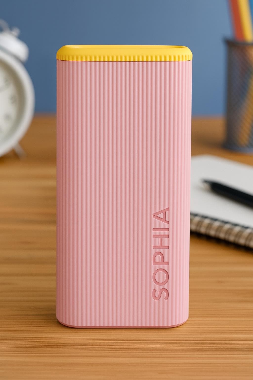 Personalised Slim Pencil Case – view 5, 3D printed by RS-3D