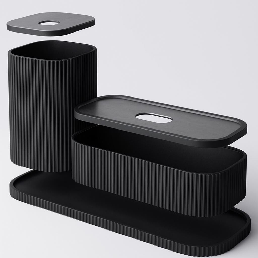 3-Tier Kitchen Counter Organiser – view 3, 3D printed by RS-3D