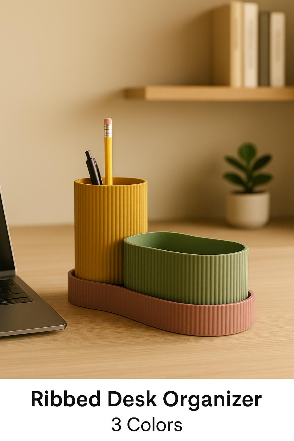 Ribbed Desk Organiser Set – 3D printed by RS-3D in Glasgow