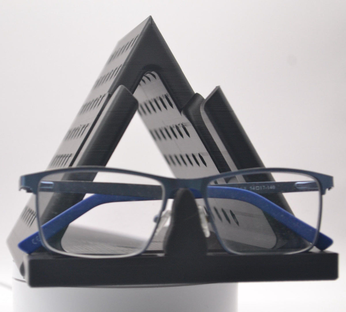 Book Stand & Glasses Holder with Page Holder and Book Spreader – view 5, 3D printed by RS-3D