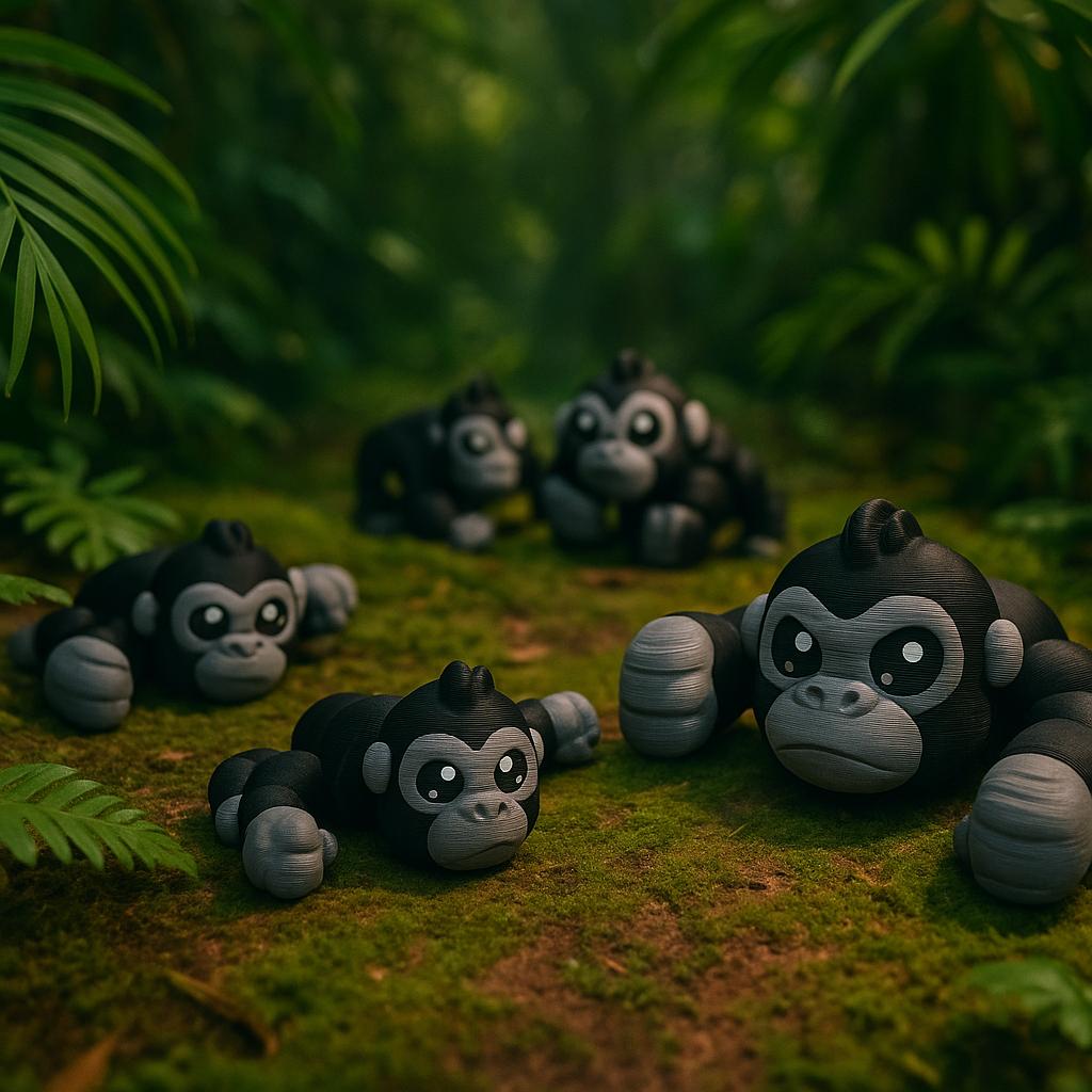 Articulated Gorilla Fidget Toy – 3D printed by RS-3D in Glasgow