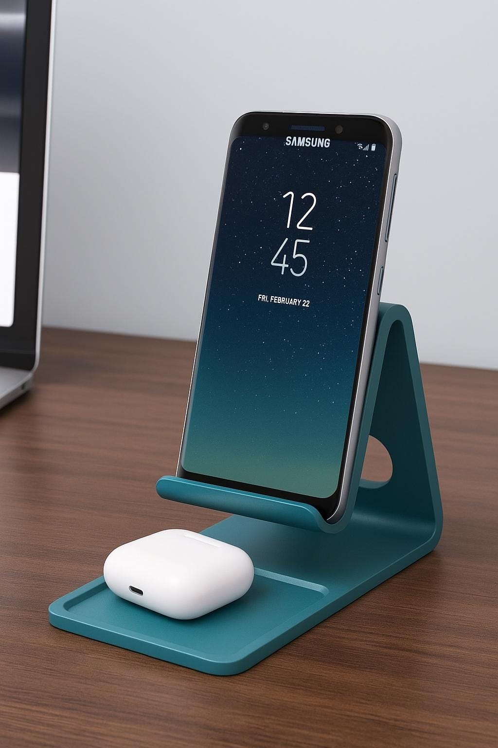 Phone, Earbuds & Keys Desk Organiser – view 3, 3D printed by RS-3D