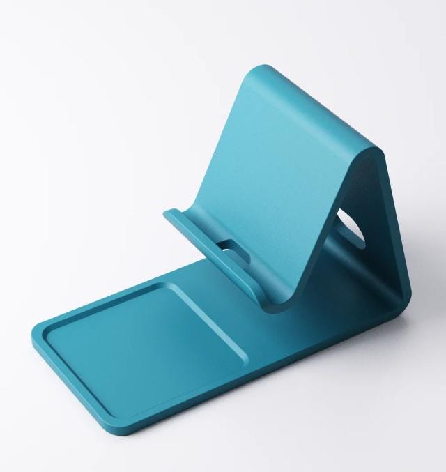 Phone, Earbuds & Keys Desk Organiser – view 6, 3D printed by RS-3D