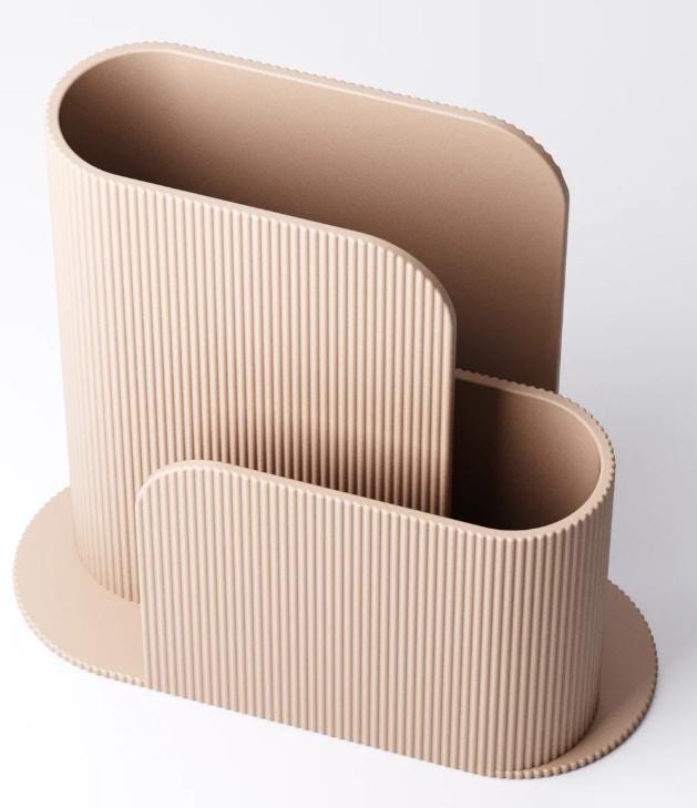Ribbed File & Notebook Holder – view 9, 3D printed by RS-3D