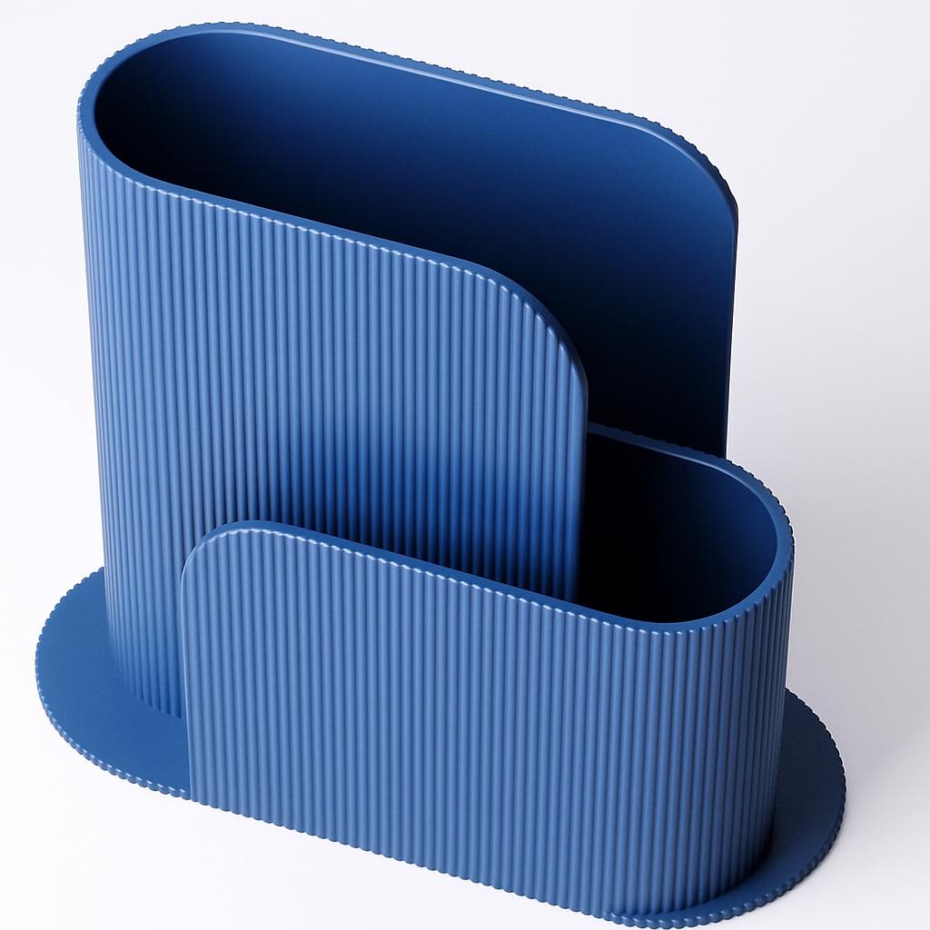 Ribbed File & Notebook Holder – view 2, 3D printed by RS-3D