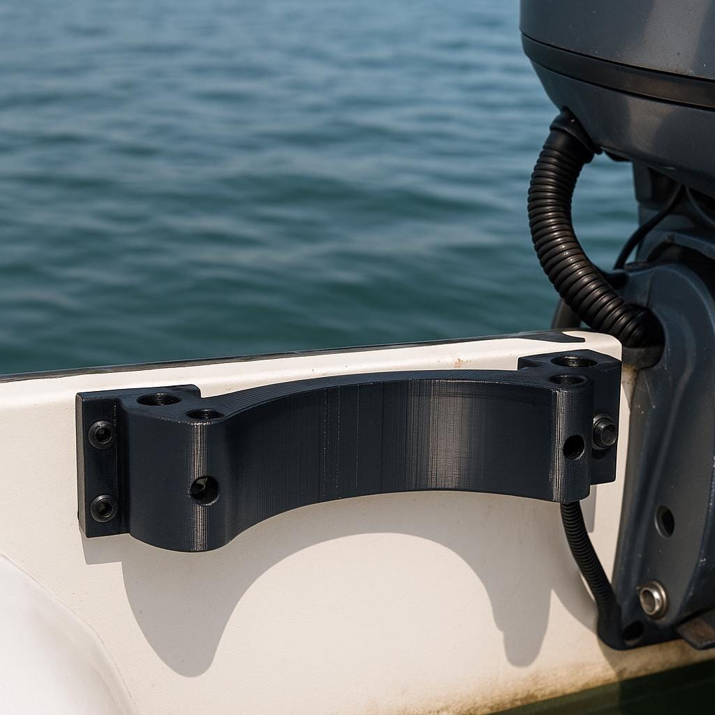Scuba Tank Roll Control Bracket – view 6, 3D printed by RS-3D