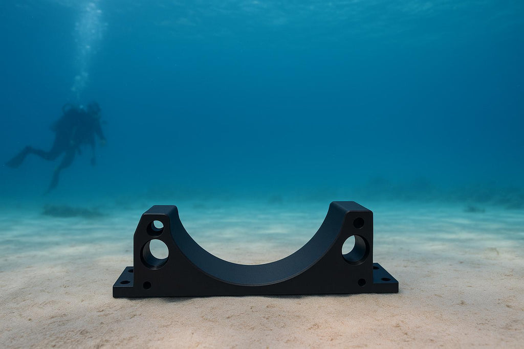 Scuba Tank Roll Control Bracket – view 8, 3D printed by RS-3D