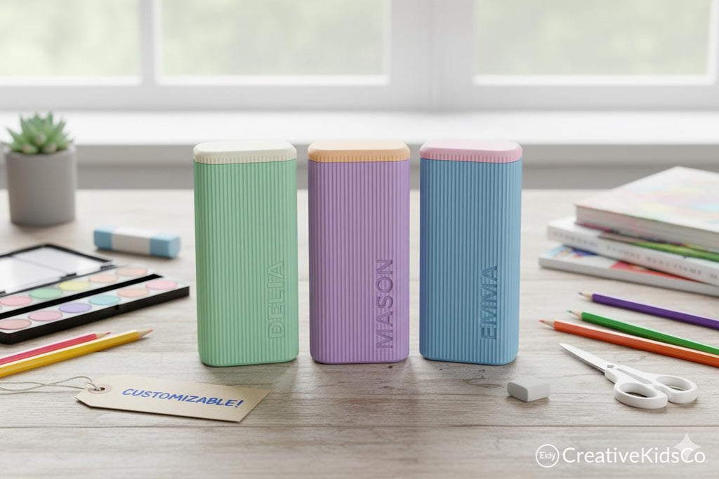 Personalised Slim Pencil Case – view 3, 3D printed by RS-3D