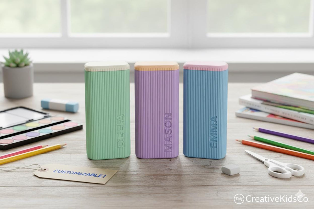 Personalised Slim Pencil Case – view 3, 3D printed by RS-3D