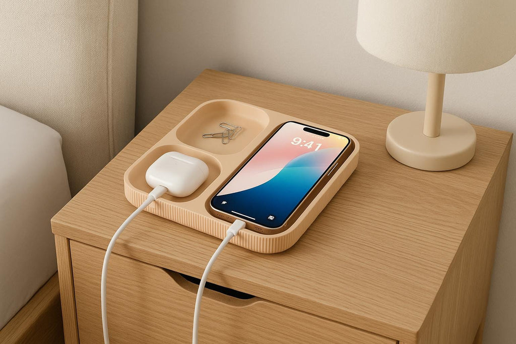 Minimalist Tech Organiser Tray – view 2, 3D printed by RS-3D