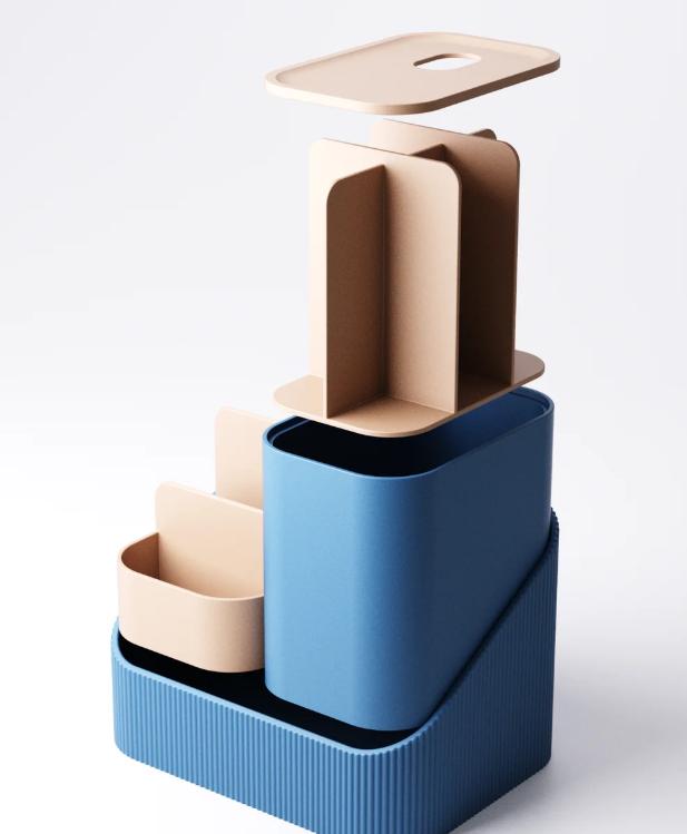 Personalised Desk Organiser – view 9, 3D printed by RS-3D