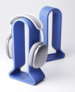 Headphone Stand with Catch-All Tray – view 4, 3D printed by RS-3D