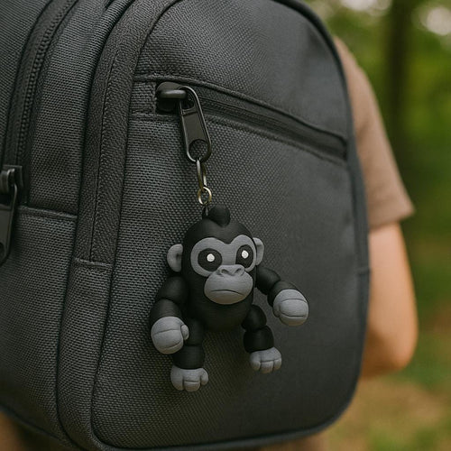 Articulated Gorilla Fidget Toy – view 2, 3D printed by RS-3D