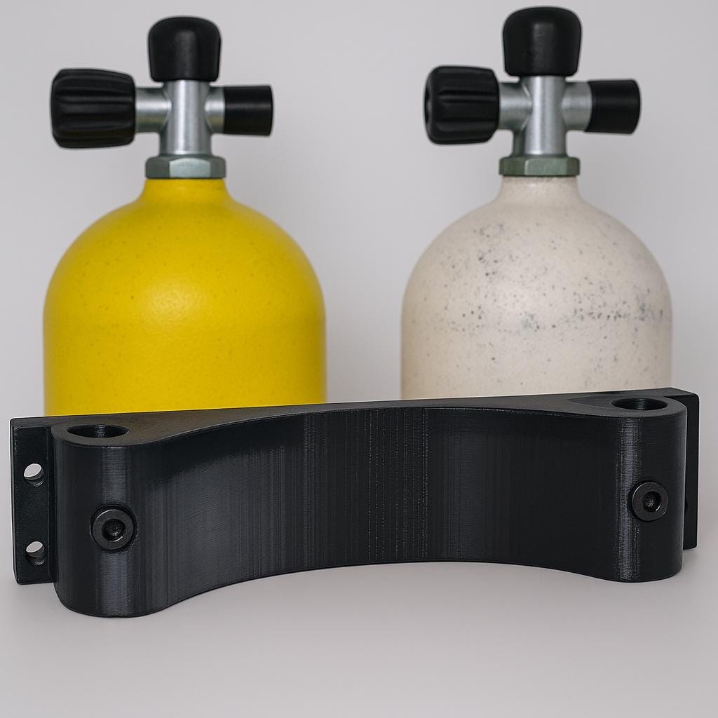Scuba Tank Roll Control Bracket – 3D printed by RS-3D in Glasgow