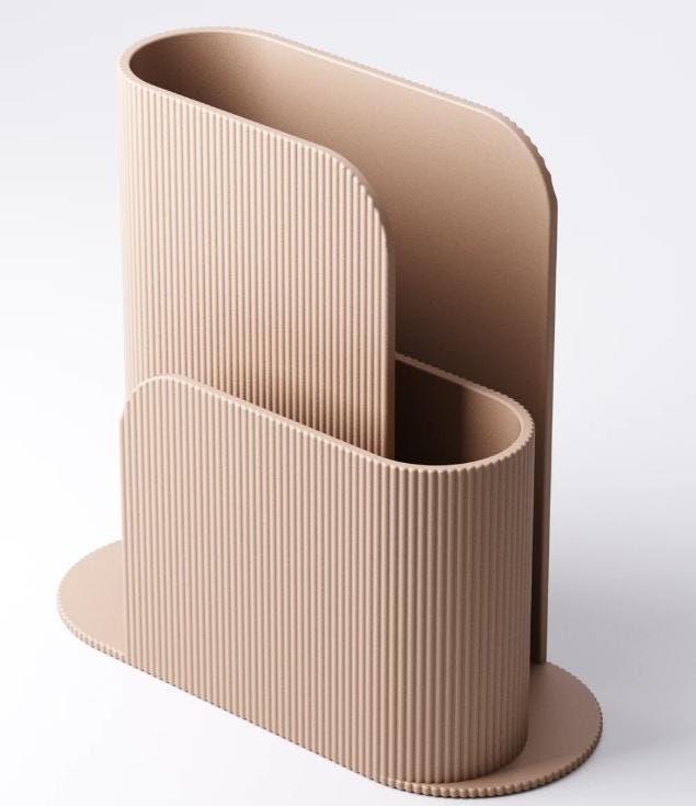 Ribbed File & Notebook Holder – view 6, 3D printed by RS-3D