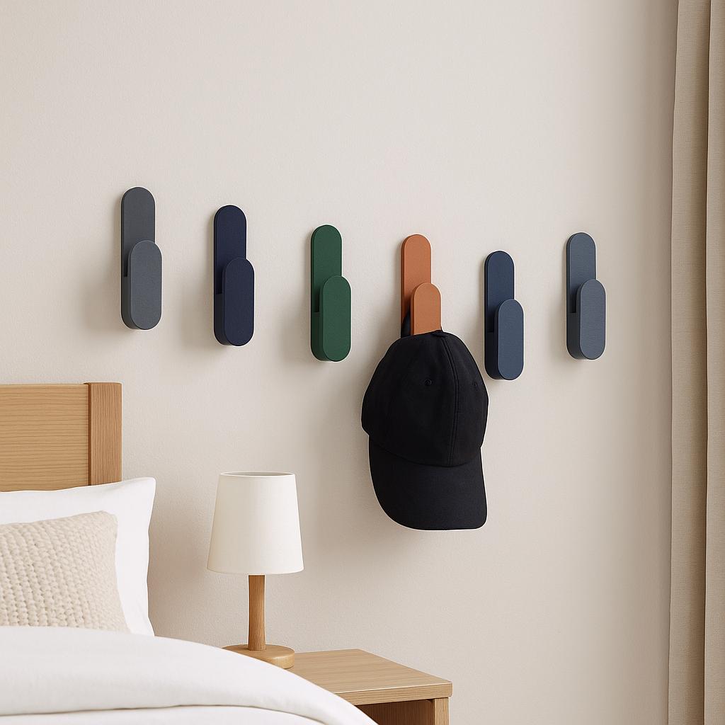 Modern Colourful Wall Hangers – Set of 3 Minimalist Coat Hooks, Playful Home Décor, Custom Colours Available wall décor