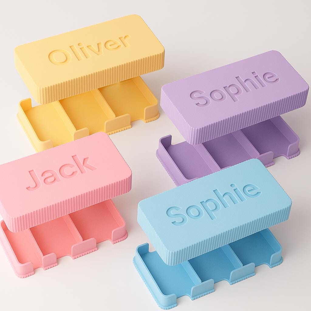 Personalised Playing Card Storage Box – 3D Printed Holder for 3 Decks | Custom Name Poker Night Organizer & Travel Case