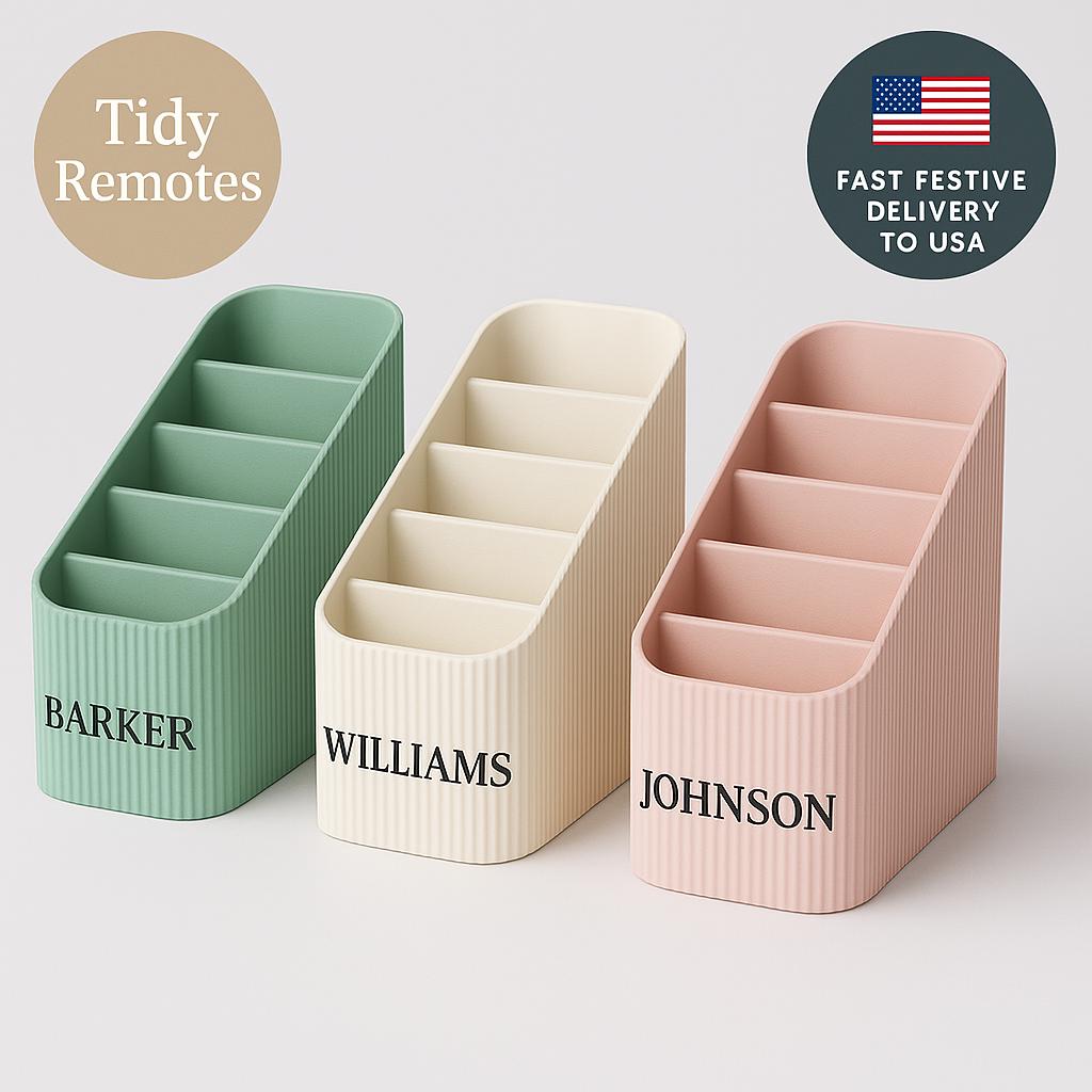 TV Remote Holder Organiser – Modern Living Room Tidy Remote Caddy Desk & Sofa Storage firestick