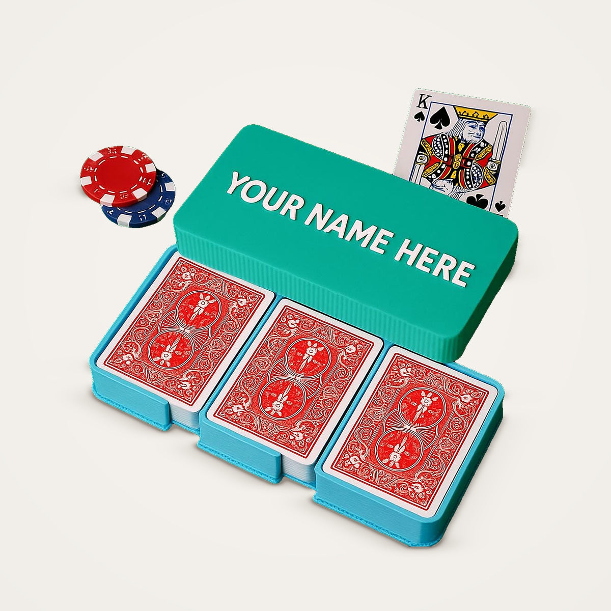 Personalised Playing Card Box – Holds 3 Decks